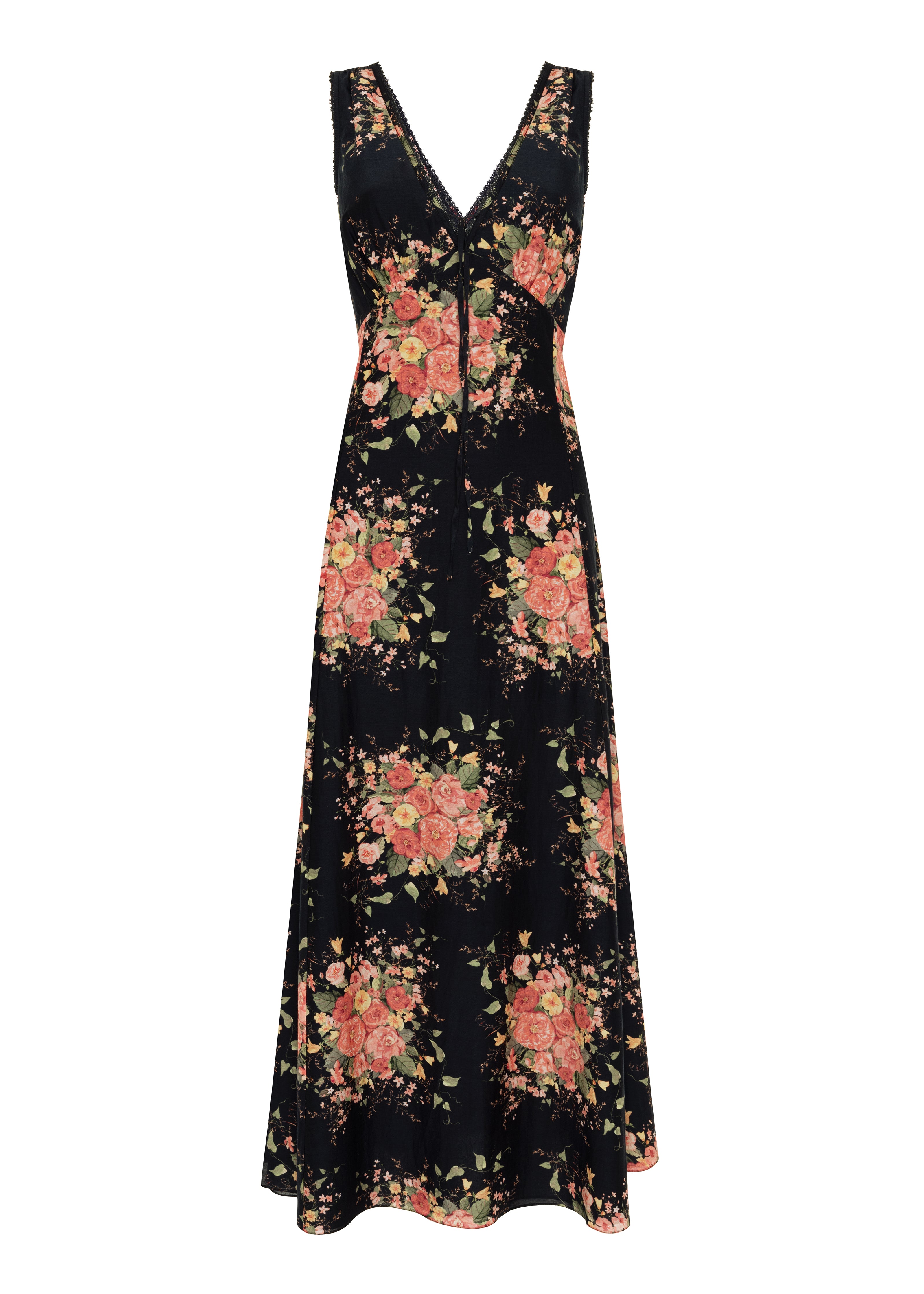Francesca (silk black posy)