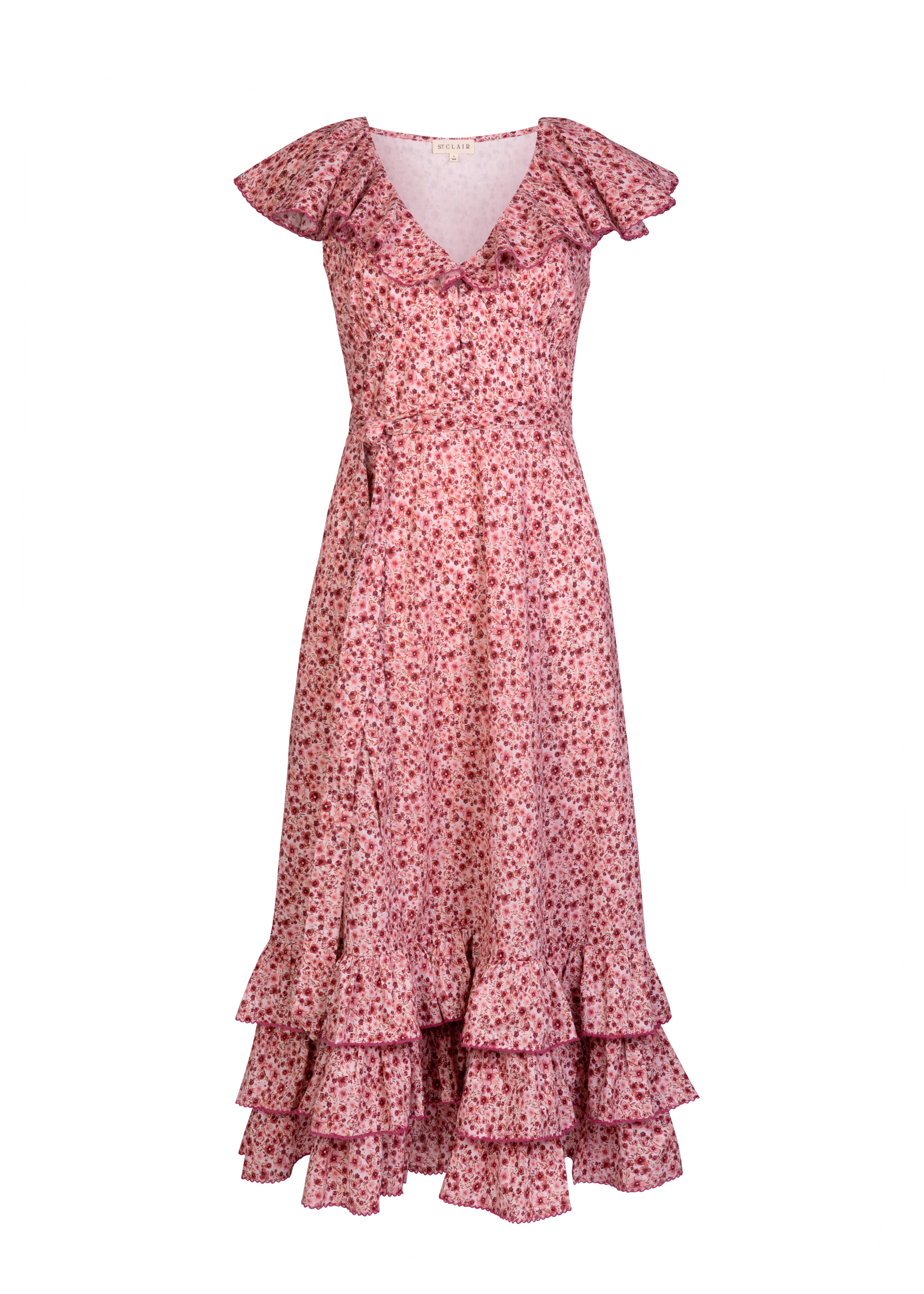Clary Dress Pink Flower Cotton